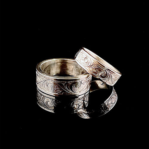 Custom Western Wedding Band Set