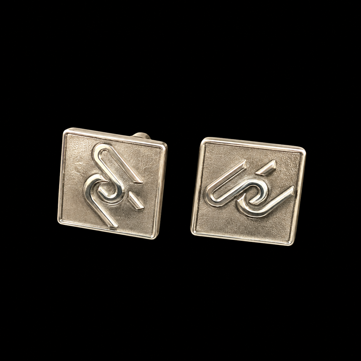 Custom Ranch Brand Sterling Silver Stud Earrings