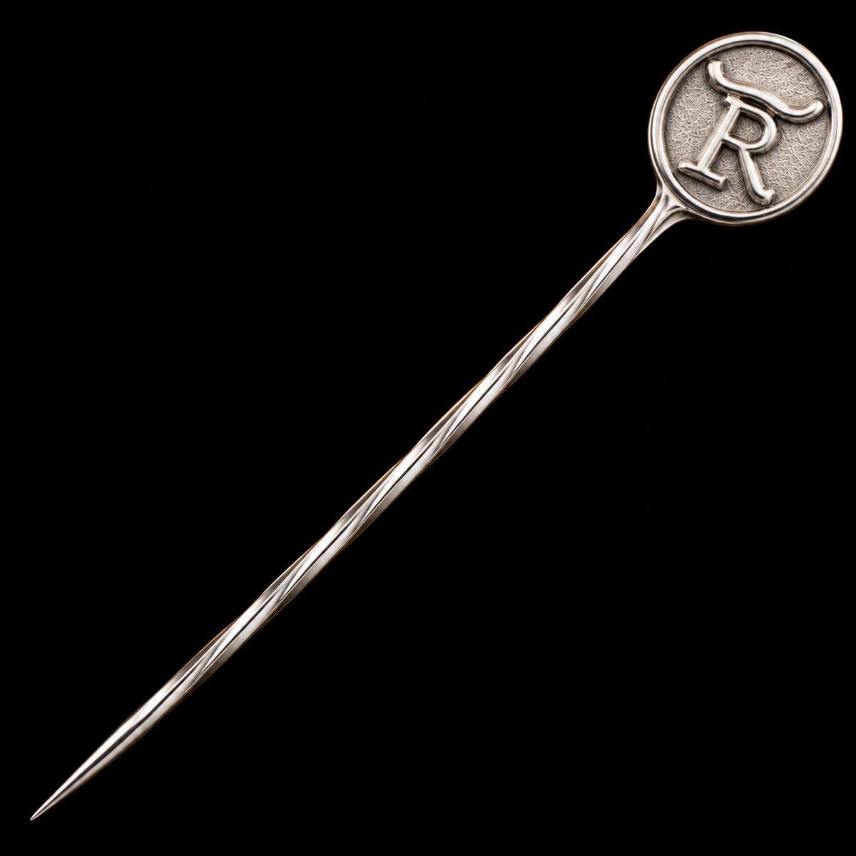 Custom Sterling Silver Cowboy Toothpick – Personalized Ranch Brand Hat Pin