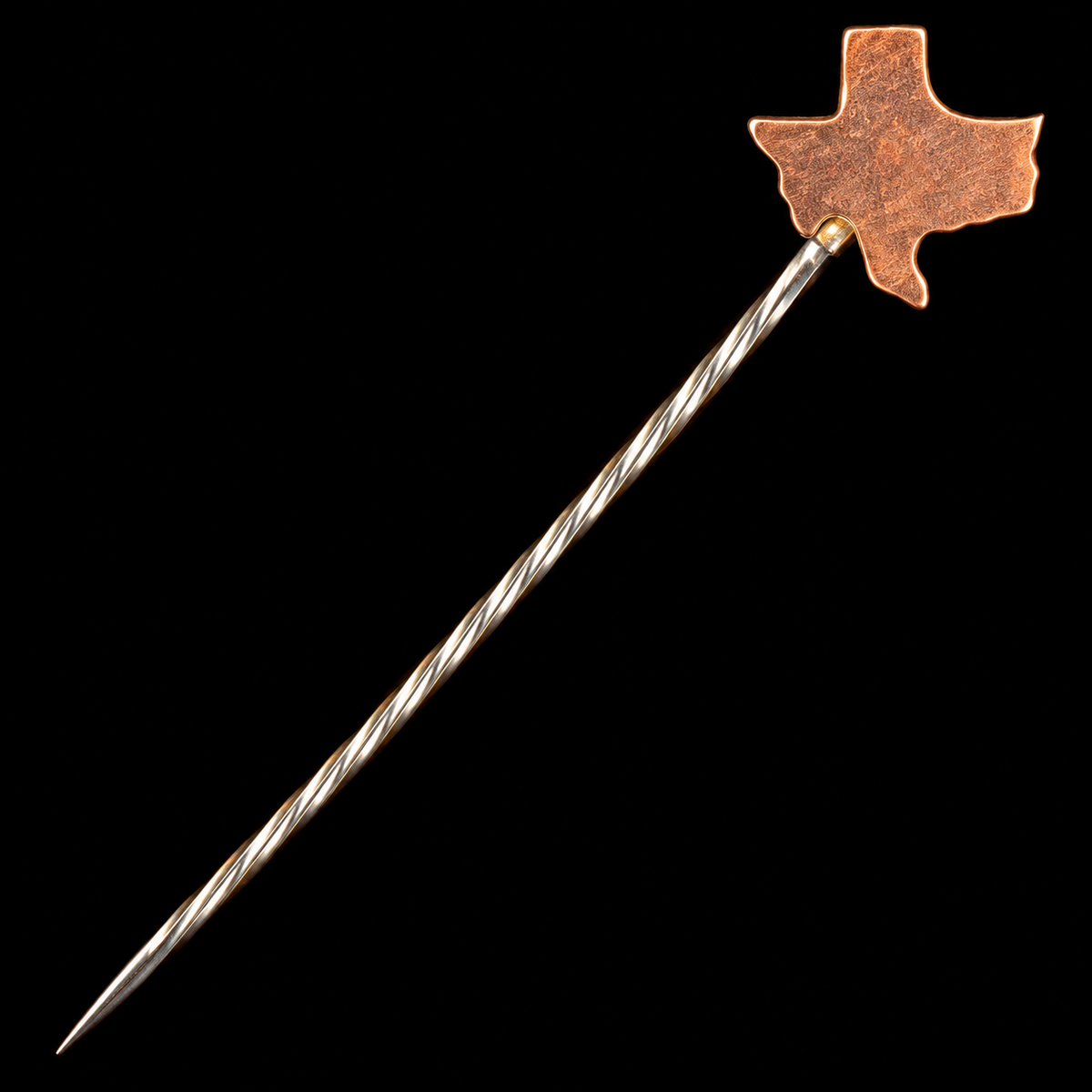 Copper Texas (or your state) and Sterling Silver Cowboy Toothpick