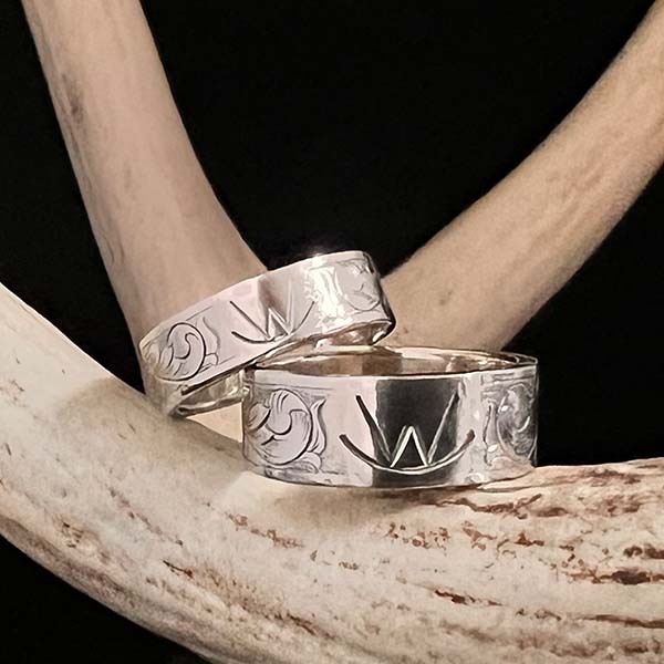 Custom Western Wedding Band Set