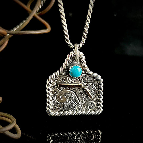Custom Cattle Ear Tag Necklace