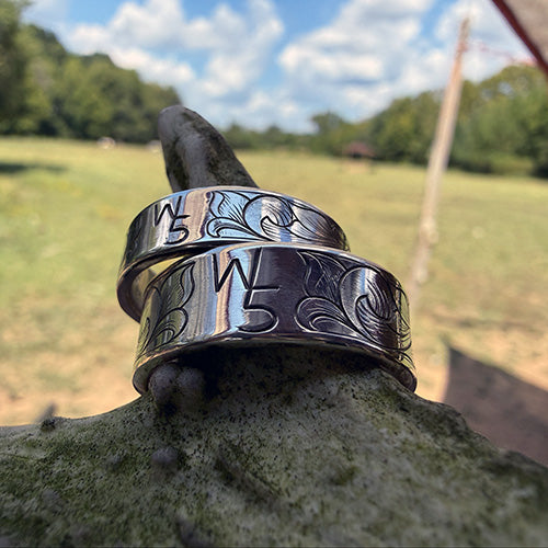 Custom Western Wedding Band Set